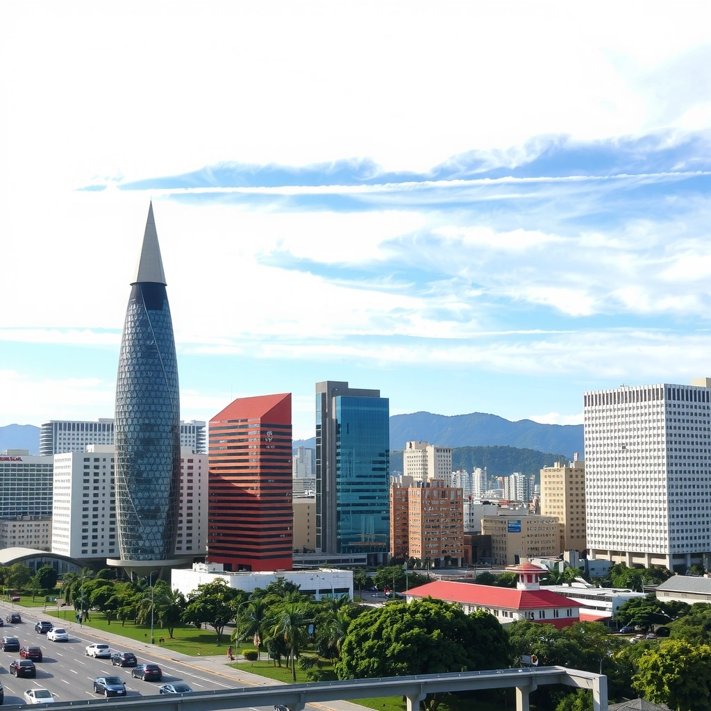 Cebu City skyline and urban landscape